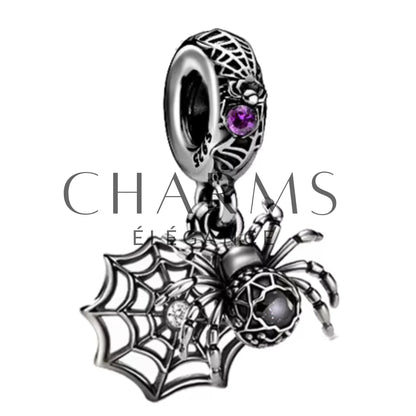 Charm Pendentif - Araignée avec sa Toile