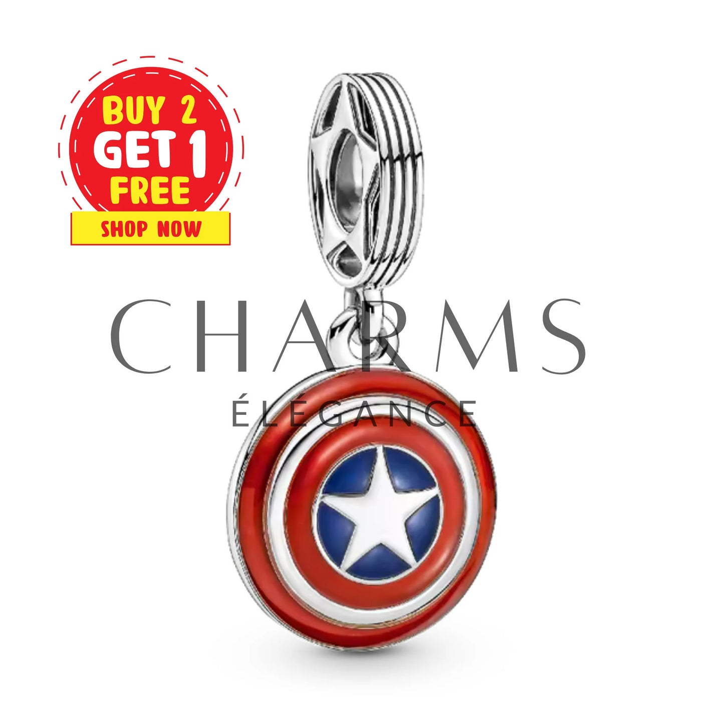 Charm-Anhänger – Captain America-Schild | Wunder