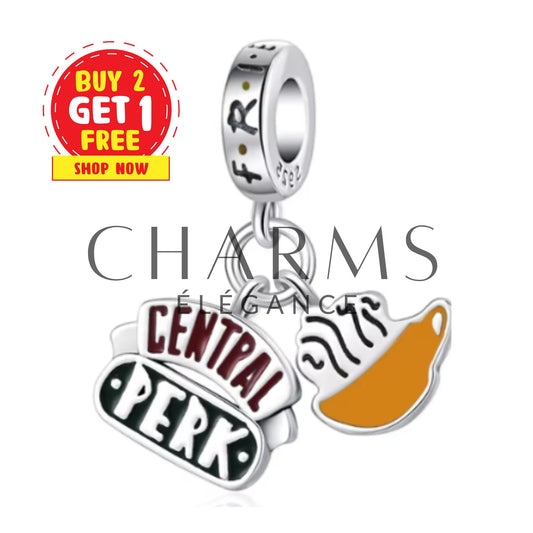 Charm Pendentif - Logo Central Perk avec Tasse | Friends