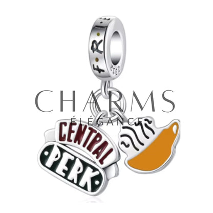 Charm Pendentif - Logo Central Perk avec Tasse | Friends