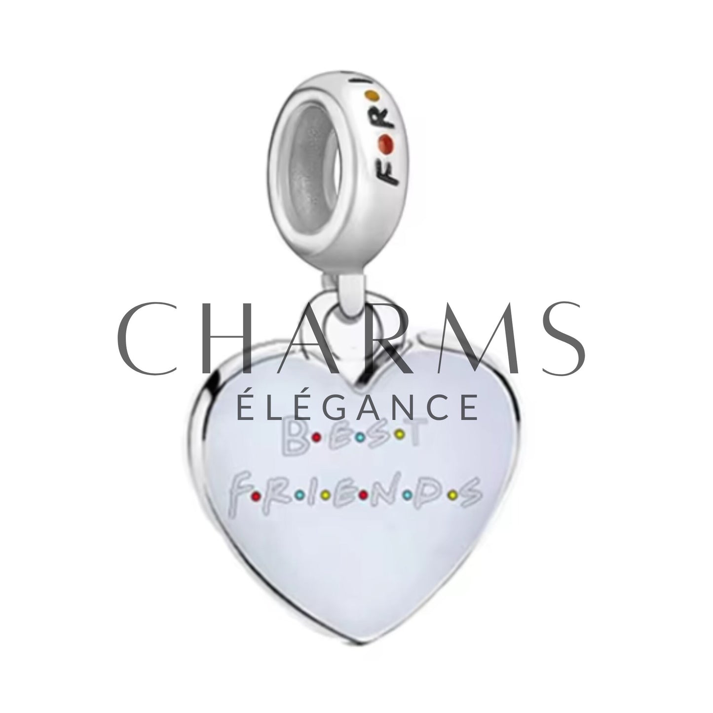 Charm Pendentif - Coeur "Best Friends" | Friends