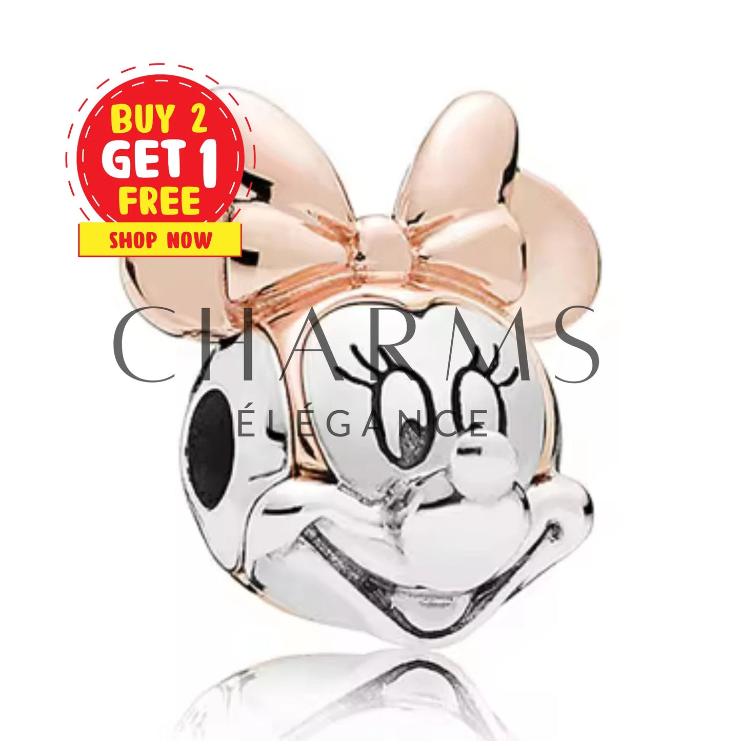 Charm - Tête de Minnie Rose Gold | Disney