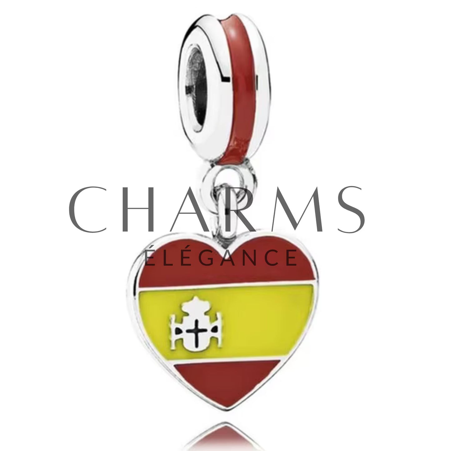 Charm Pendentif - Drapeau Cœur (14 Pays Disponibles)