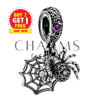 Charm Pendentif - Araignée avec sa Toile