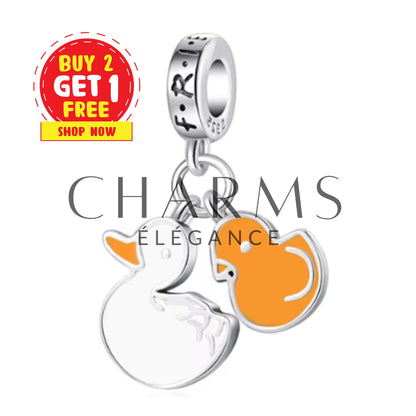 Charm Pendentif - Canard et Poussin de Joey & Chandler | Friends