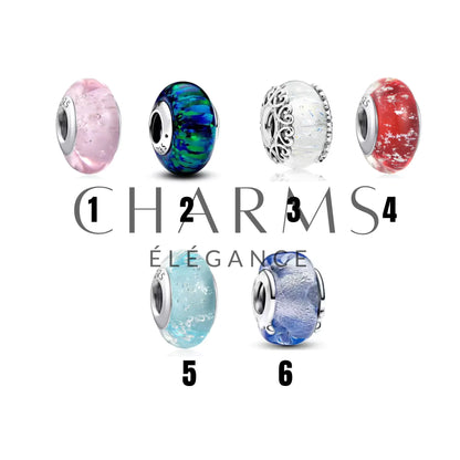 Charm - Verre de Murano (6 Modèles Différents)