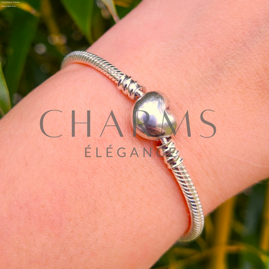 Bracelet Cœur au Choix – Argenté ou Doré - Charms Élégance
