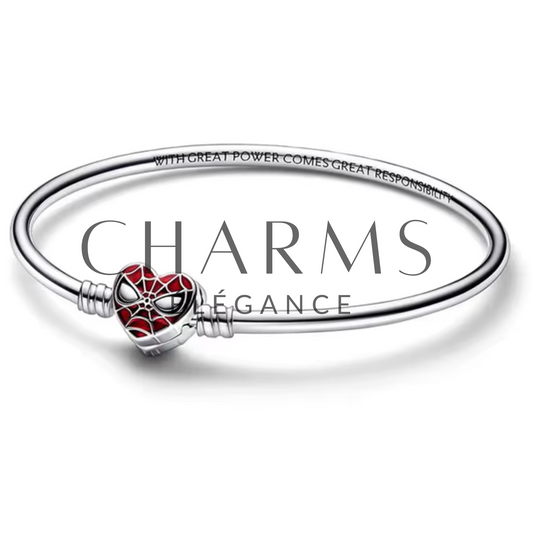 Bracelet Spider-Man Rigide – L'Élégance du Super-Héros - Charms Élégance