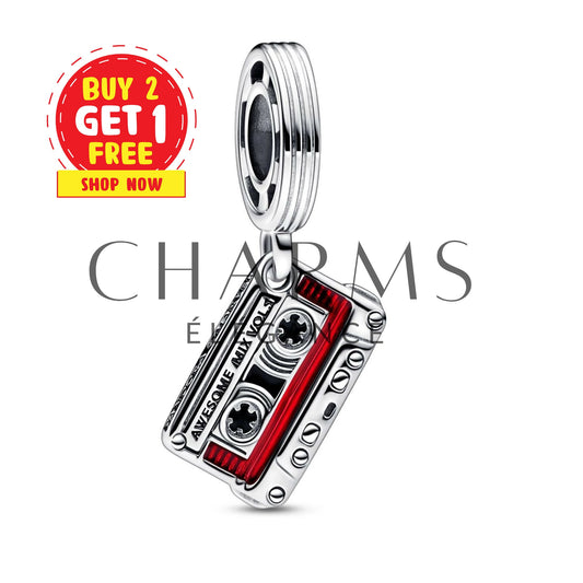 Charm - Cassette en Argent | Gardiens de la Galaxie - Charms Élégance