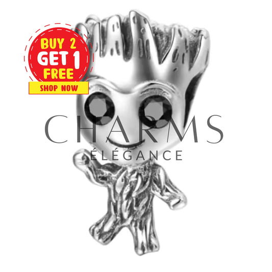 Charm - Groot avec Diamants Noirs | Marvel - Charms Élégance