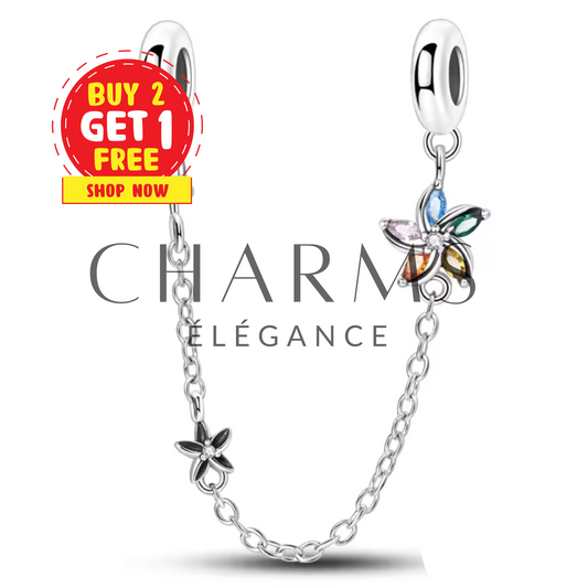 Charm Chaîne de Sécurité Fleurs Élégantes - Charms Élégance