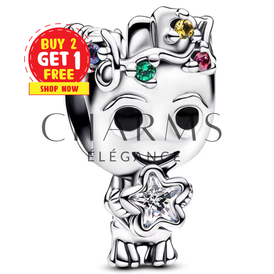Charm - Groot avec Guirlande de Noël - Charms Élégance