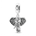Charm pendentif éléphant bohème en Argent 925, idéal pour représenter la sagesse, la protection ou la chance. Son design détaillé et légèrement oxydé se marie parfaitement avec les bracelets type Pandora, porté seul comme pièce forte ou associé à d’autres charms.