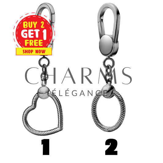 Porte-clés pour Charms - Noir - Charms Élégance