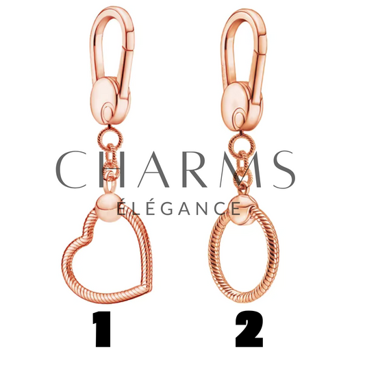 Porte-clés pour Charms - Rose Gold - Charms Élégance