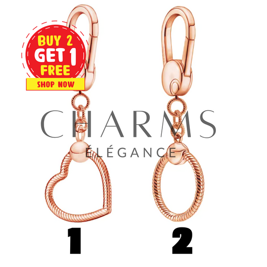 Porte-clés pour Charms - Rose Gold - Charms Élégance