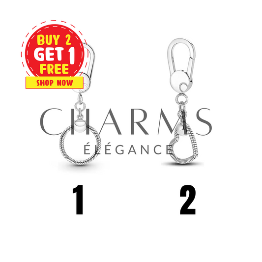 Porte-clés pour Charms - Argenté - Charms Élégance