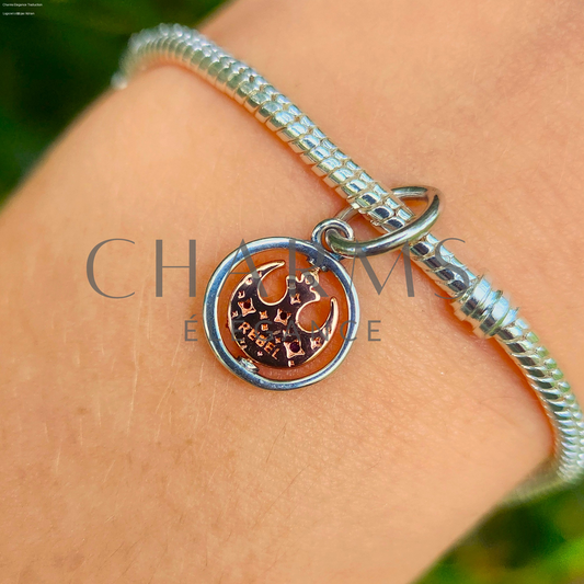 Charm - Vaisseau de l'Alliance Rebelle - Bleu et Rose | Star Wars - Charms Élégance