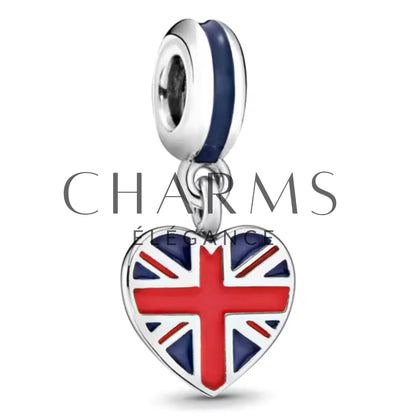 Charm Pendentif - Drapeau Cœur (14 Pays Disponibles) - Charms Élégance