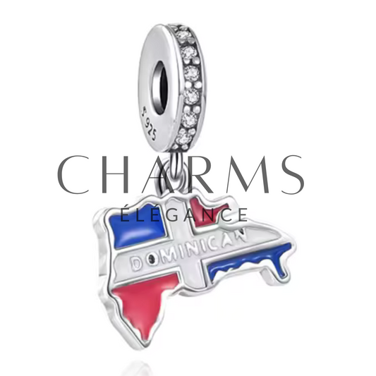 Charm Drapeau de la République Dominicaine - Charms Élégance